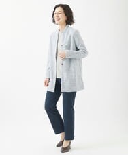 NHLAB31230 GIANNI LO GIUDICE(小さいサイズ)(メゾン ドゥ サンク) [日本製]ハイテンション裏起毛デニムプリントパンツ ネイビー