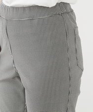 NHLAC81170 GIANNI LO GIUDICE(小さいサイズ)(メゾン ドゥ サンク) ハーフ千鳥柄ハイテンションストレッチパンツ アイボリー×ブラック