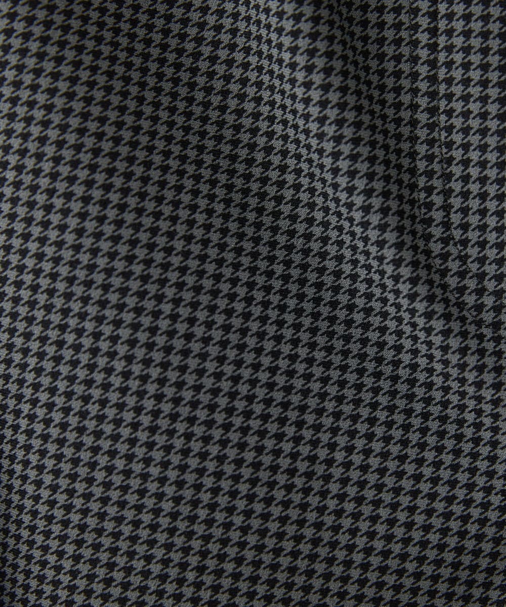 NHLAC81170 GIANNI LO GIUDICE(小さいサイズ)(メゾン ドゥ サンク) ハーフ千鳥柄ハイテンションストレッチパンツ アイボリー×ブラック