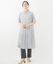 NHLAC81170 GIANNI LO GIUDICE(小さいサイズ)(メゾン ドゥ サンク) ハーフ千鳥柄ハイテンションストレッチパンツ アイボリー×ブラック
