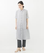 NHLAC81170 GIANNI LO GIUDICE(小さいサイズ)(メゾン ドゥ サンク) ハーフ千鳥柄ハイテンションストレッチパンツ アイボリー×ブラック