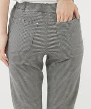 NHLAC81170 GIANNI LO GIUDICE(小さいサイズ)(メゾン ドゥ サンク) ハーフ千鳥柄ハイテンションストレッチパンツ アイボリー×ブラック