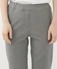NHLAC81170 GIANNI LO GIUDICE(小さいサイズ)(メゾン ドゥ サンク) ハーフ千鳥柄ハイテンションストレッチパンツ アイボリー×ブラック