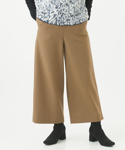 NHLAC84190  [6色展開]両面起毛2WAYストレッチワイドストレートパンツ