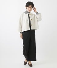 NHLAC84190 GIANNI LO GIUDICE(小さいサイズ)(メゾン ドゥ サンク) [6色展開]両面起毛2WAYストレッチワイドストレートパンツ ライトグレー