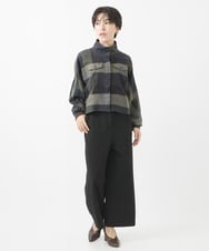 NHLAC84190 GIANNI LO GIUDICE(小さいサイズ)(メゾン ドゥ サンク) [6色展開]両面起毛2WAYストレッチワイドストレートパンツ ライトグレー