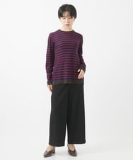 NHLAC84190 GIANNI LO GIUDICE(小さいサイズ)(メゾン ドゥ サンク) [6色展開]両面起毛2WAYストレッチワイドストレートパンツ ライトグレー