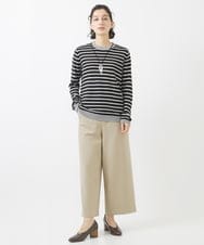 NHLAC84190 GIANNI LO GIUDICE(小さいサイズ)(メゾン ドゥ サンク) [6色展開]両面起毛2WAYストレッチワイドストレートパンツ ライトグレー