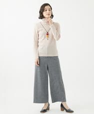 NHLAC84190 GIANNI LO GIUDICE(小さいサイズ)(メゾン ドゥ サンク) [6色展開]両面起毛2WAYストレッチワイドストレートパンツ ライトグレー