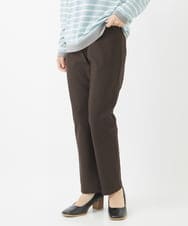 NHLAC88170 GIANNI LO GIUDICE(小さいサイズ)(メゾン ドゥ サンク) ヘリンボーン柄ハイテンションストレッチパンツ ブラウン