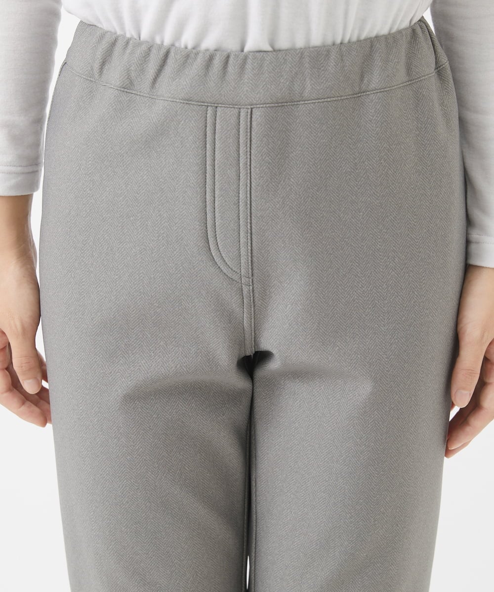 NHLAC88170 GIANNI LO GIUDICE(小さいサイズ)(メゾン ドゥ サンク) ヘリンボーン柄ハイテンションストレッチパンツ グレー