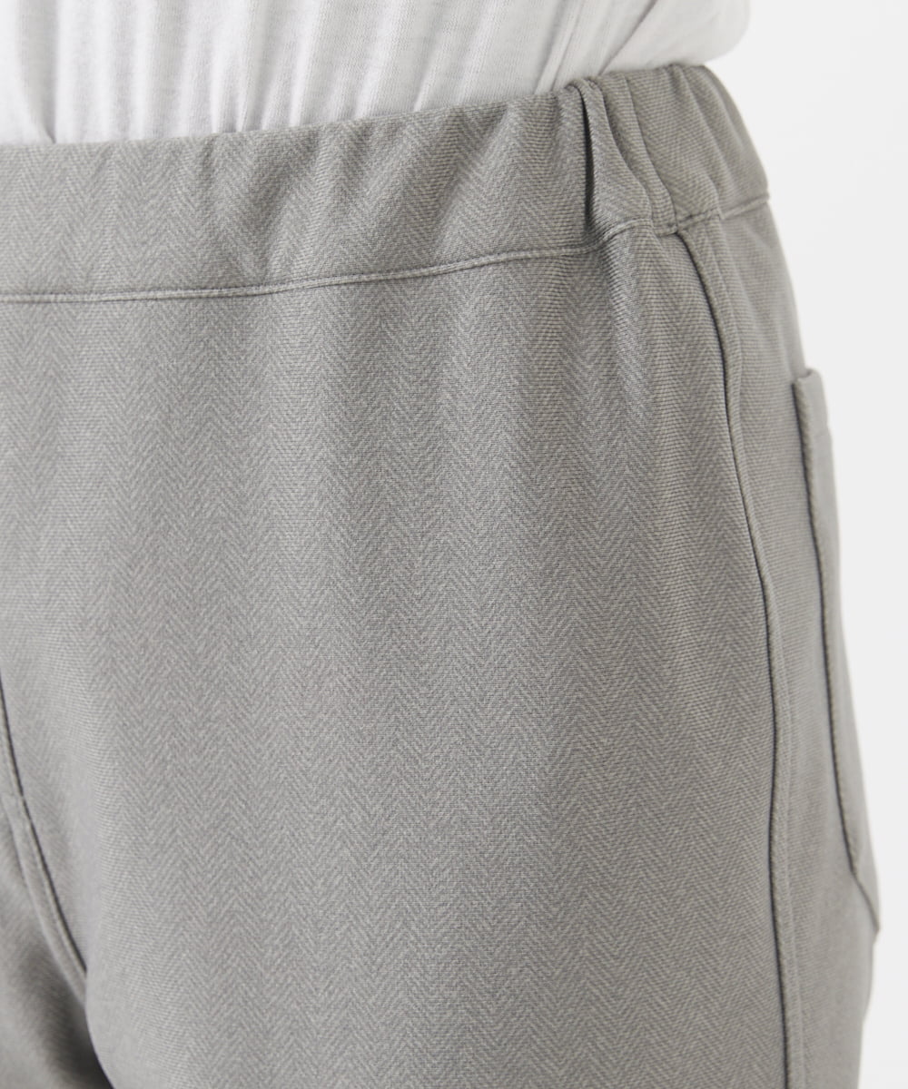 NHLAC88170 GIANNI LO GIUDICE(小さいサイズ)(メゾン ドゥ サンク) ヘリンボーン柄ハイテンションストレッチパンツ グレー