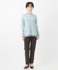 NHLAC88170 GIANNI LO GIUDICE(小さいサイズ)(メゾン ドゥ サンク) ヘリンボーン柄ハイテンションストレッチパンツ グレー