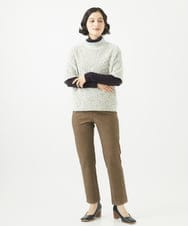 NHLAC89170 GIANNI LO GIUDICE(小さいサイズ)(メゾン ドゥ サンク) 裏起毛ツイードプリントハイテンションストレッチパンツ ベージュ