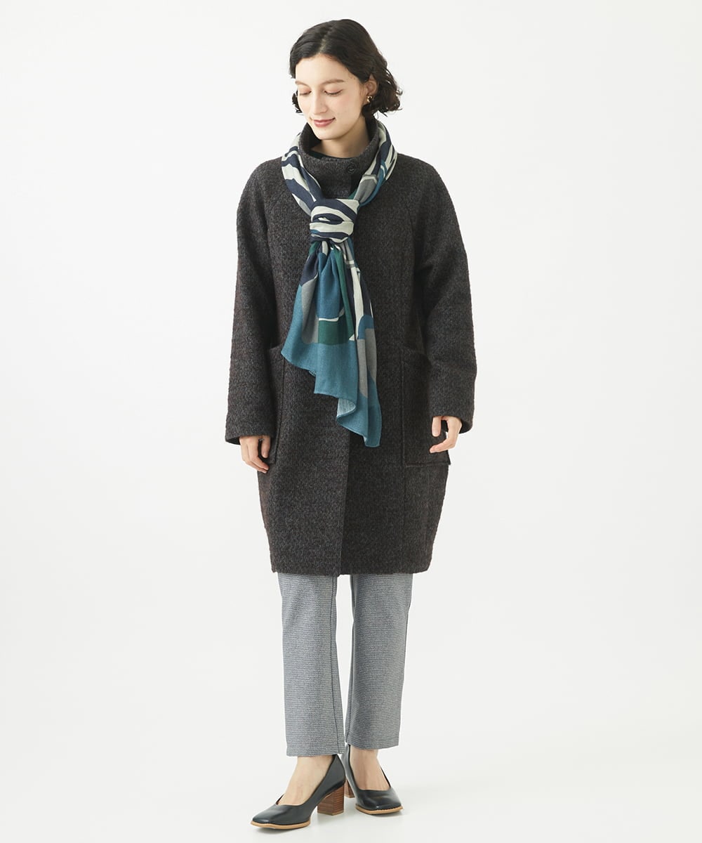 NHLAC89170 GIANNI LO GIUDICE(小さいサイズ)(メゾン ドゥ サンク) 裏起毛ツイードプリントハイテンションストレッチパンツ ベージュ
