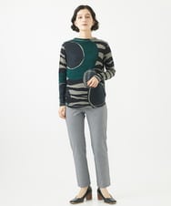 NHLAC89170 GIANNI LO GIUDICE(小さいサイズ)(メゾン ドゥ サンク) 裏起毛ツイードプリントハイテンションストレッチパンツ ベージュ