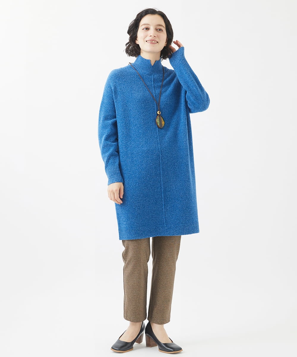 NHLAC89170 GIANNI LO GIUDICE(小さいサイズ)(メゾン ドゥ サンク) 裏起毛ツイードプリントハイテンションストレッチパンツ ベージュ