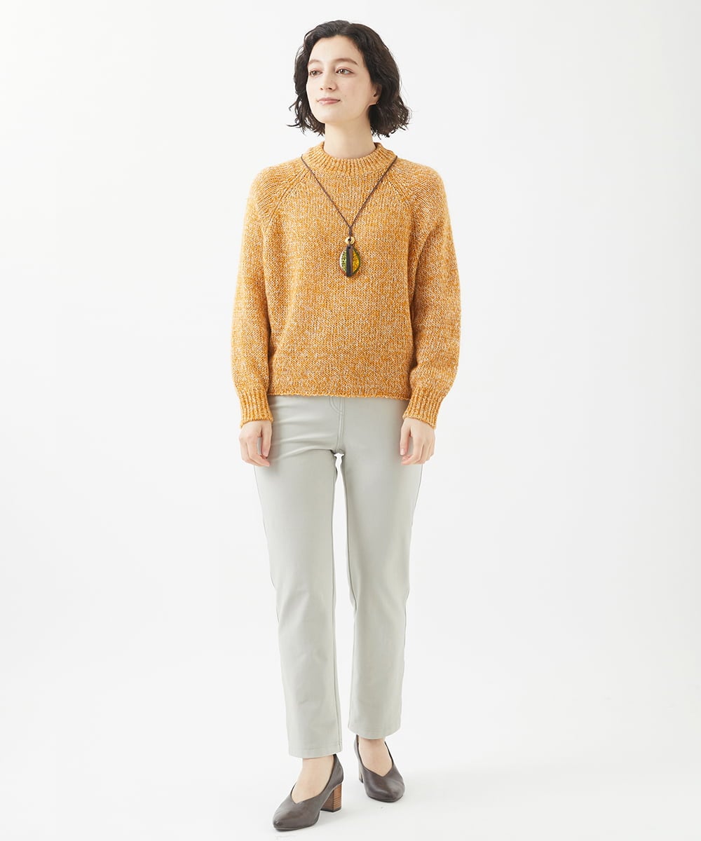 NHLAC91170 GIANNI LO GIUDICE(小さいサイズ)(メゾン ドゥ サンク) 裏起毛無地ハイテンションストレッチパンツ ブラック