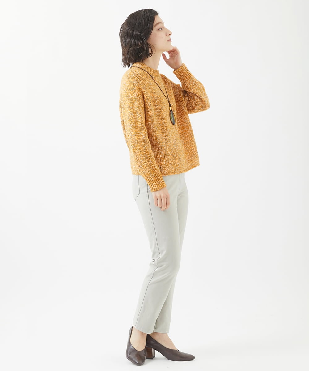 NHLAC91170 GIANNI LO GIUDICE(小さいサイズ)(メゾン ドゥ サンク) 裏起毛無地ハイテンションストレッチパンツ ブラック
