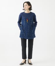 NHLAC91170 GIANNI LO GIUDICE(小さいサイズ)(メゾン ドゥ サンク) 裏起毛無地ハイテンションストレッチパンツ ブラック