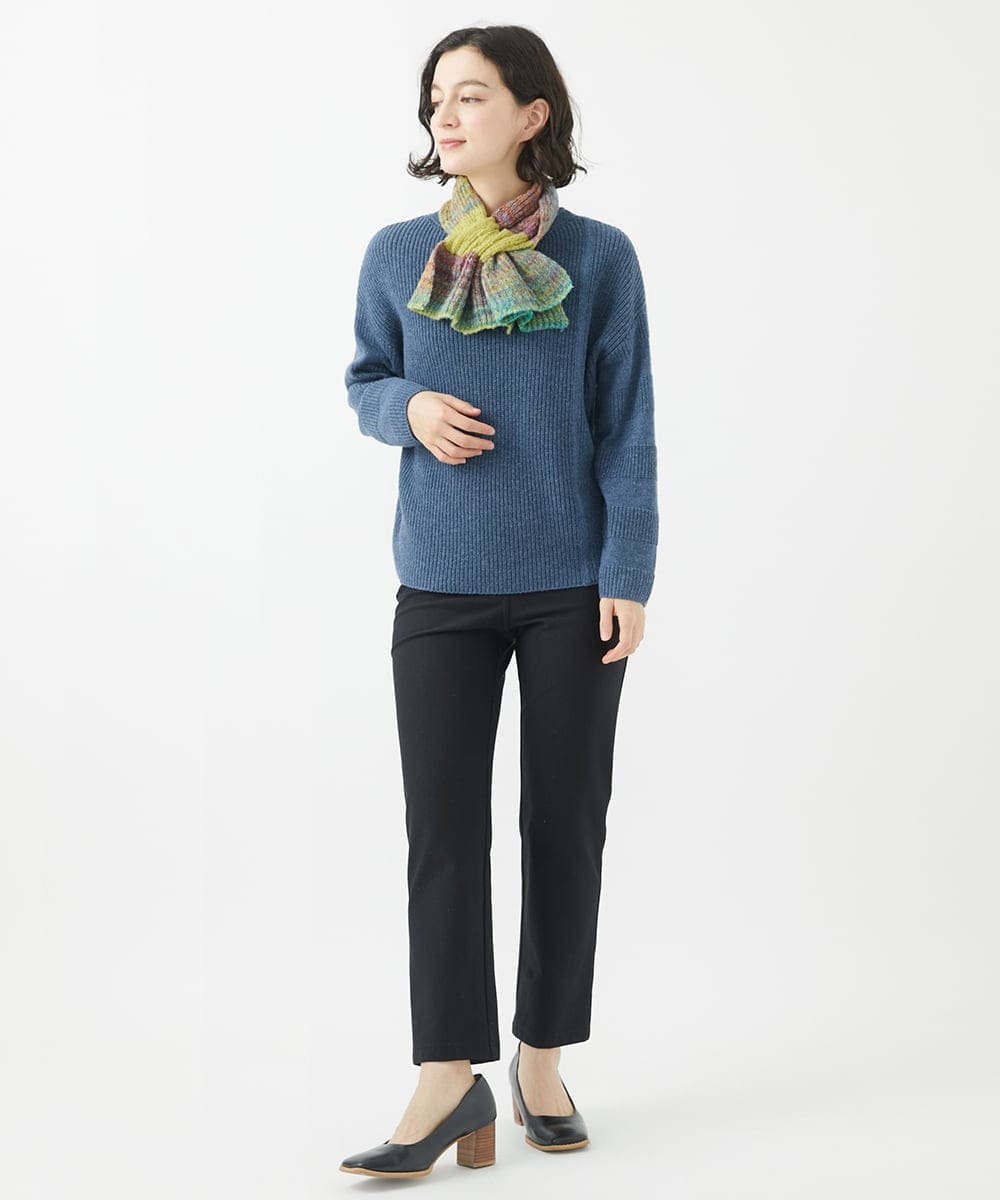 NHLAC91170 GIANNI LO GIUDICE(小さいサイズ)(メゾン ドゥ サンク) 裏起毛無地ハイテンションストレッチパンツ ブラック