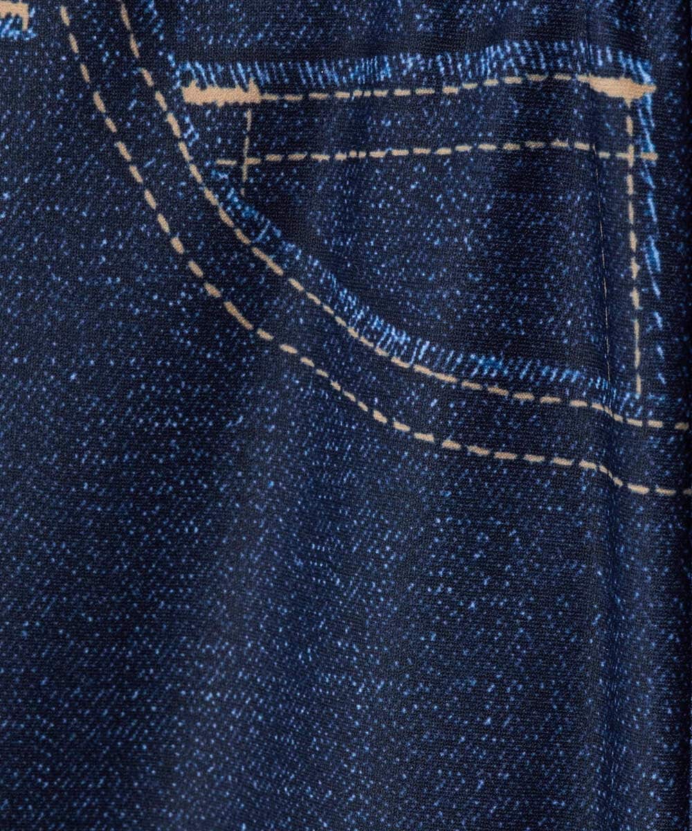 NHLAE13250 GIANNI LO GIUDICE(小さいサイズ)(メゾン ドゥ サンク) [リバーシブル]デニムリバーツイードプリントパンツ ネイビー