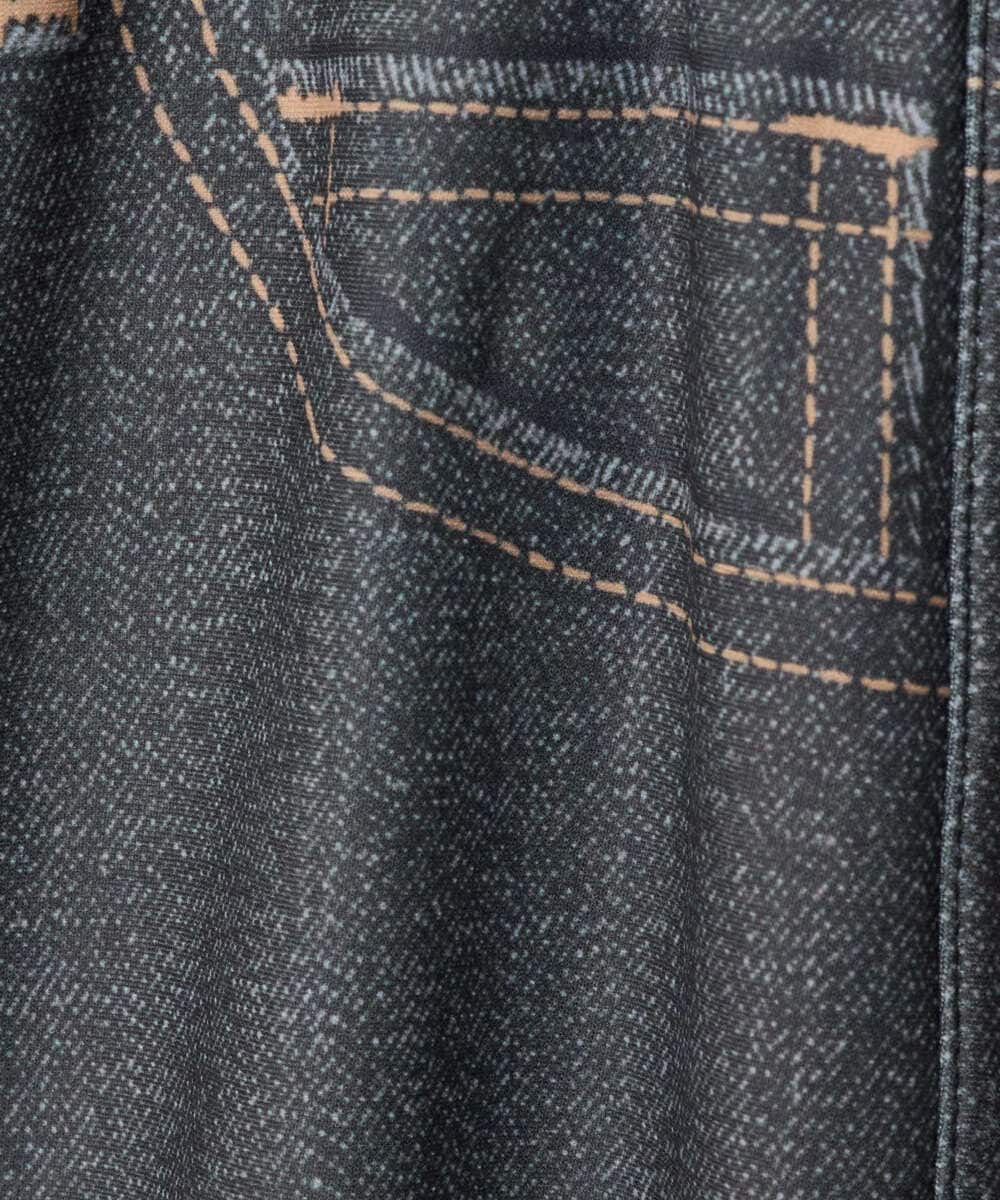 NHLAE13250 GIANNI LO GIUDICE(小さいサイズ)(メゾン ドゥ サンク) [リバーシブル]デニムリバーツイードプリントパンツ ネイビー