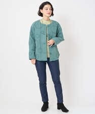 NHLAE13250 GIANNI LO GIUDICE(小さいサイズ)(メゾン ドゥ サンク) [リバーシブル]デニムリバーツイードプリントパンツ ネイビー