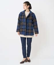 NHLAE13250 GIANNI LO GIUDICE(小さいサイズ)(メゾン ドゥ サンク) [リバーシブル]デニムリバーツイードプリントパンツ ネイビー