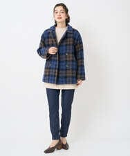 NHLAE13250 GIANNI LO GIUDICE(小さいサイズ)(メゾン ドゥ サンク) [リバーシブル]デニムリバーツイードプリントパンツ ネイビー