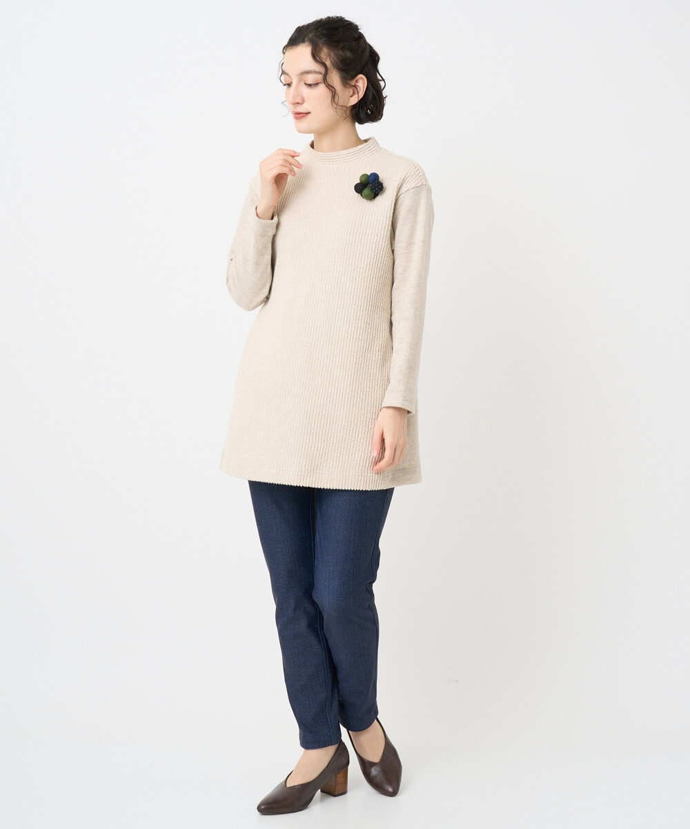 NHLAE13250 GIANNI LO GIUDICE(小さいサイズ)(メゾン ドゥ サンク) [リバーシブル]デニムリバーツイードプリントパンツ ネイビー