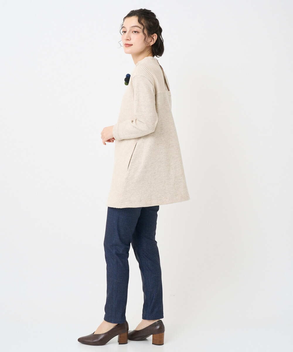 NHLAE13250 GIANNI LO GIUDICE(小さいサイズ)(メゾン ドゥ サンク) [リバーシブル]デニムリバーツイードプリントパンツ ネイビー