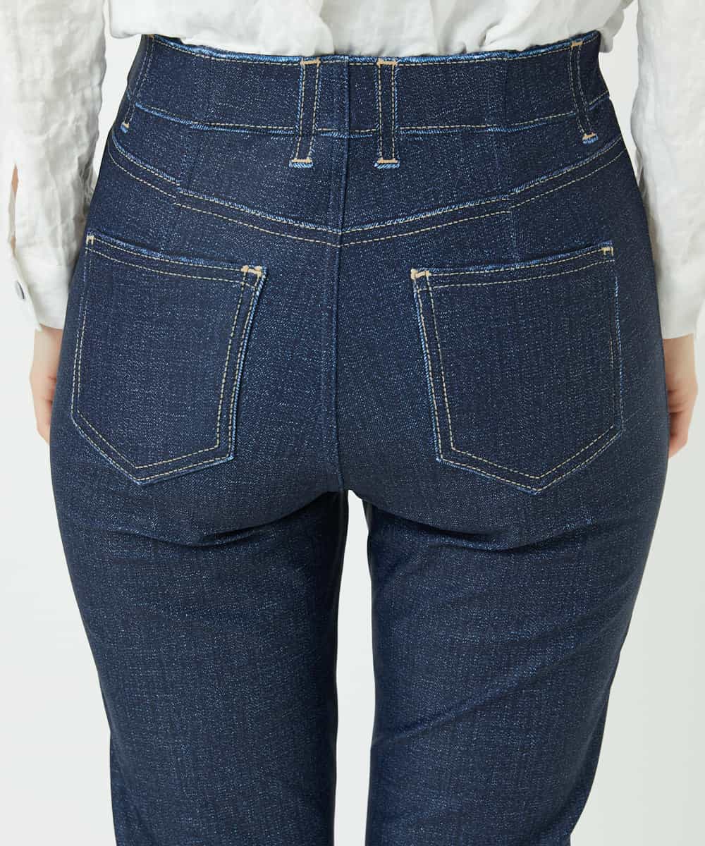 NHLAE13250 GIANNI LO GIUDICE(小さいサイズ)(メゾン ドゥ サンク) [リバーシブル]デニムリバーツイードプリントパンツ ネイビー