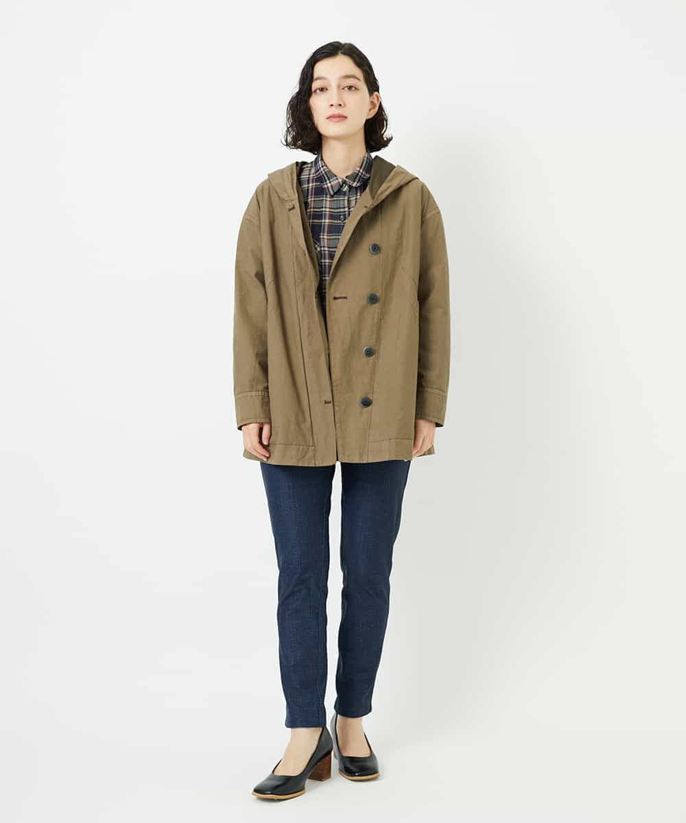 NHLAE13250 GIANNI LO GIUDICE(小さいサイズ)(メゾン ドゥ サンク) [リバーシブル]デニムリバーツイードプリントパンツ ネイビー