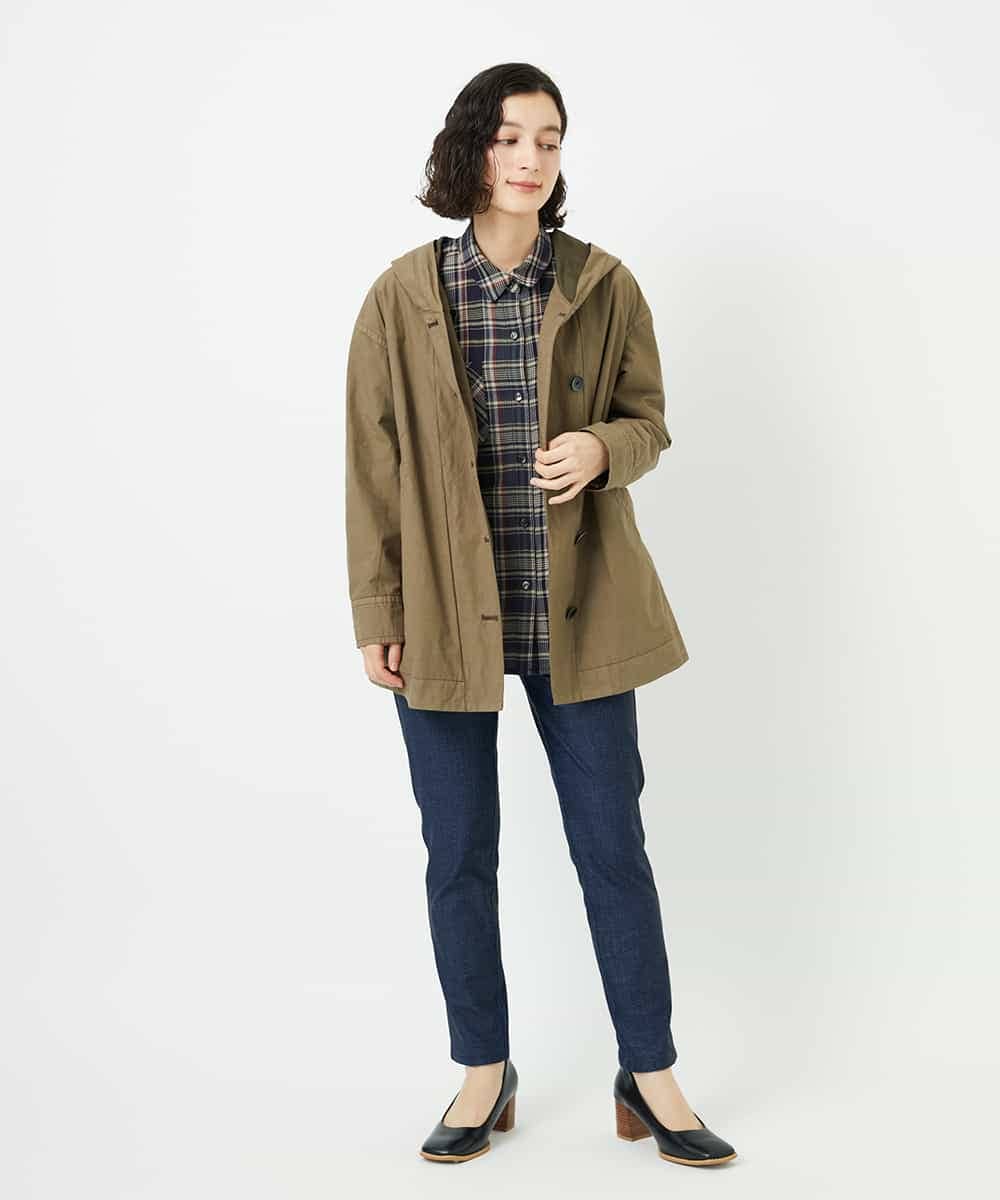NHLAE13250 GIANNI LO GIUDICE(小さいサイズ)(メゾン ドゥ サンク) [リバーシブル]デニムリバーツイードプリントパンツ ネイビー