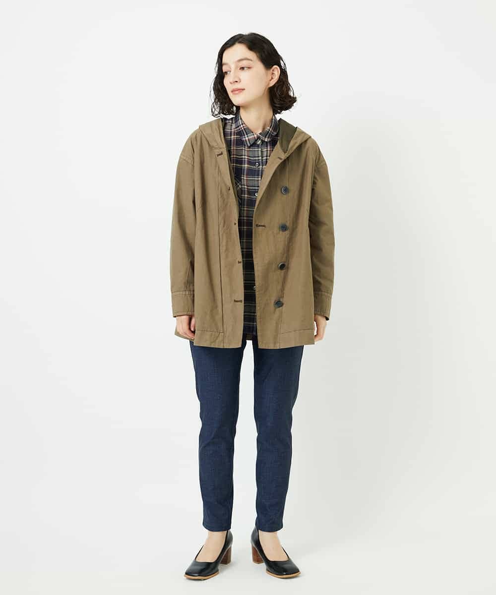 NHLAE13250 GIANNI LO GIUDICE(小さいサイズ)(メゾン ドゥ サンク) [リバーシブル]デニムリバーツイードプリントパンツ ネイビー