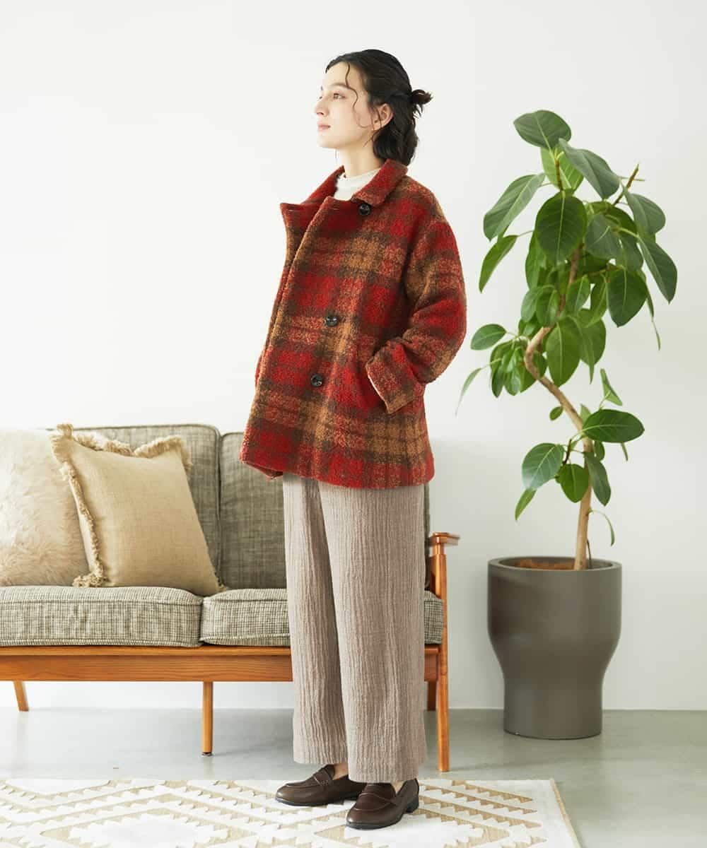 NHLAE36270 GIANNI LO GIUDICE(小さいサイズ)(メゾン ドゥ サンク) [セットアップ対応]リファインガーゼパンツ ベージュ