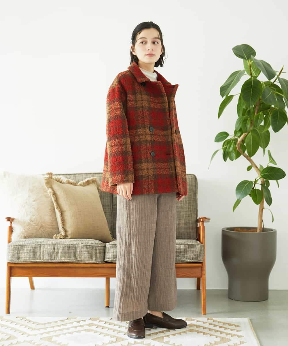 NHLAE36270 GIANNI LO GIUDICE(小さいサイズ)(メゾン ドゥ サンク) [セットアップ対応]リファインガーゼパンツ ベージュ