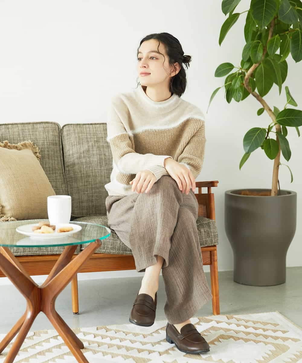 NHLAE36270 GIANNI LO GIUDICE(小さいサイズ)(メゾン ドゥ サンク) [セットアップ対応]リファインガーゼパンツ ベージュ