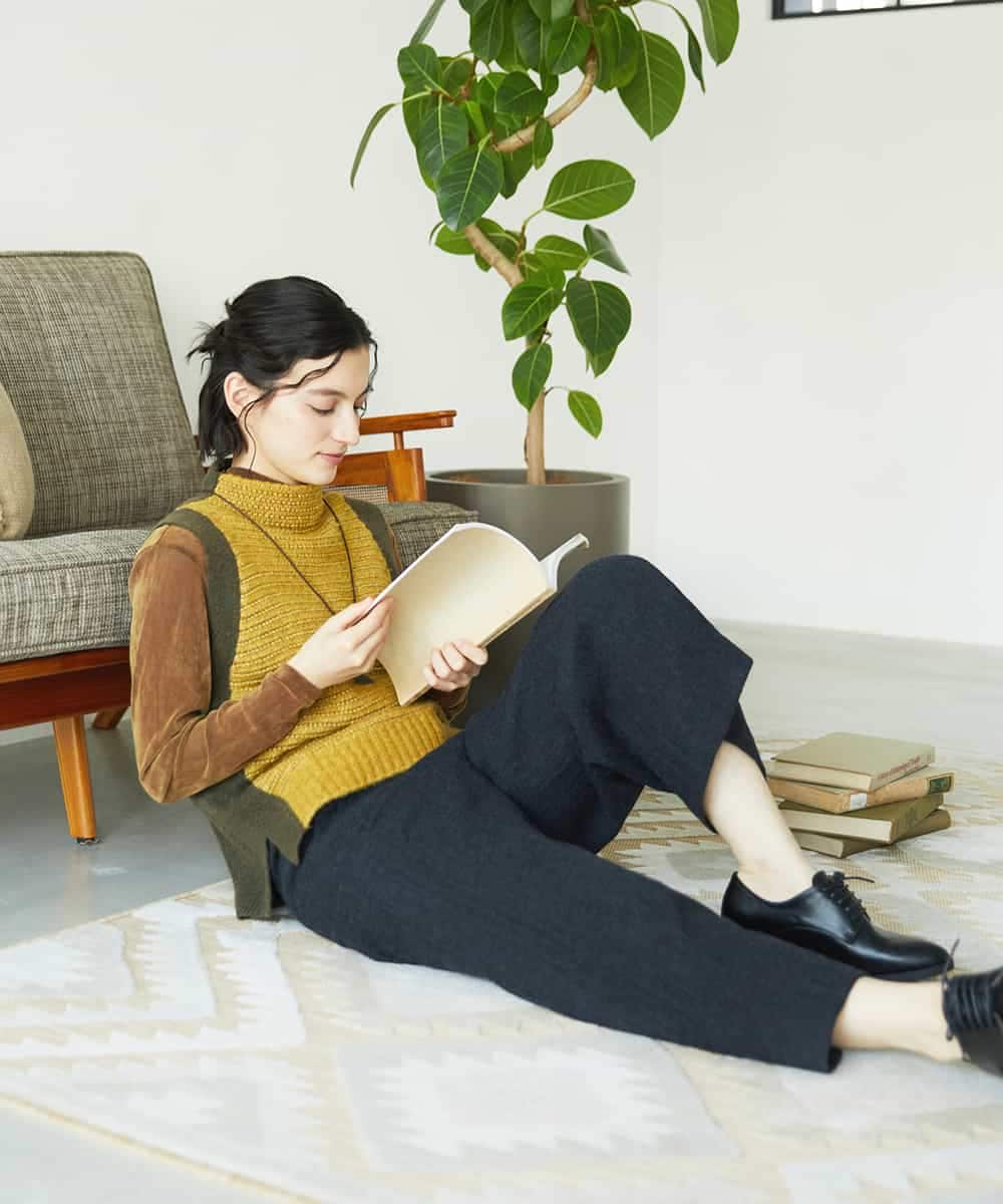 NHLAE36270 GIANNI LO GIUDICE(小さいサイズ)(メゾン ドゥ サンク) [セットアップ対応]リファインガーゼパンツ ベージュ