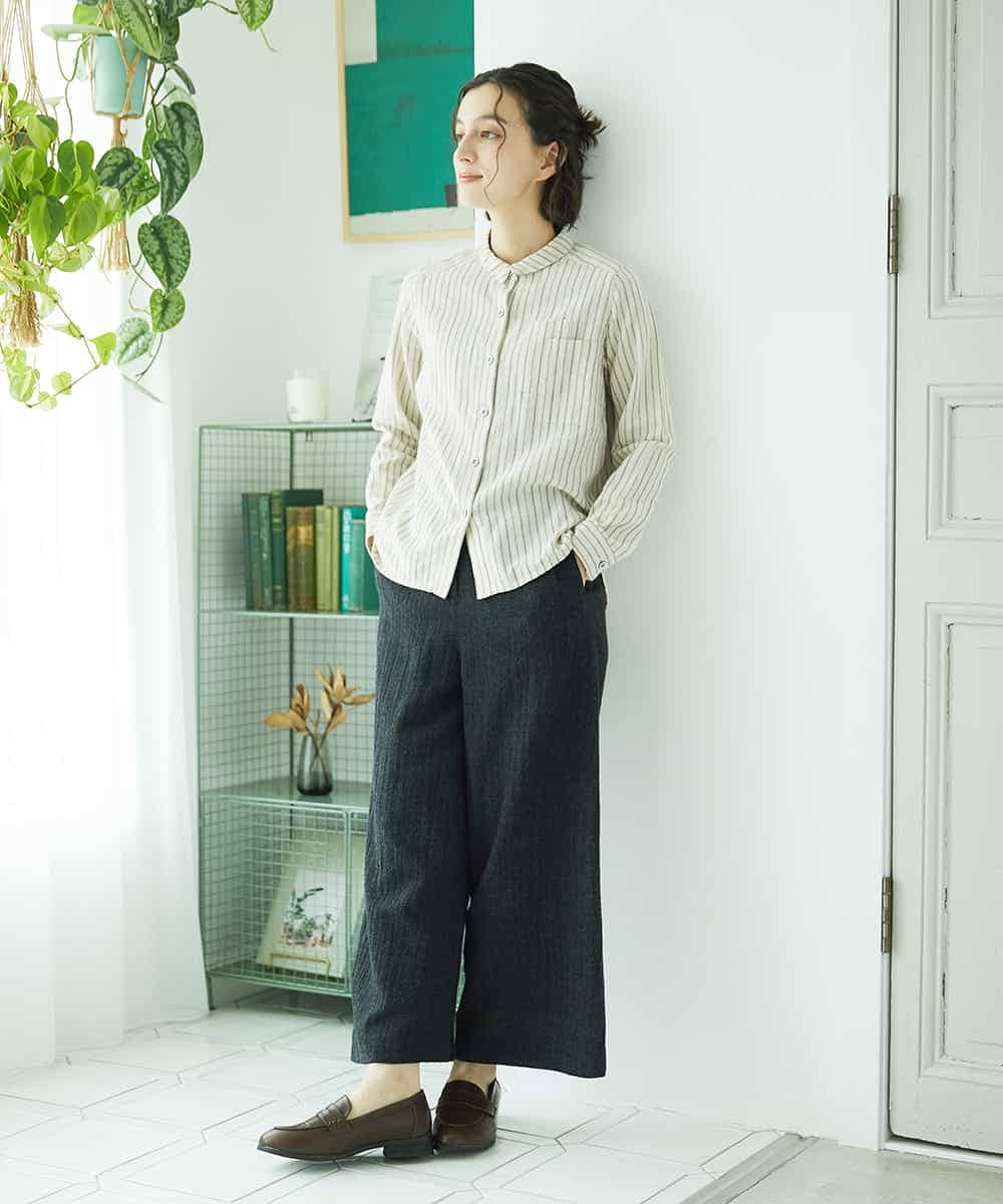 NHLAE36270 GIANNI LO GIUDICE(小さいサイズ)(メゾン ドゥ サンク) [セットアップ対応]リファインガーゼパンツ ベージュ