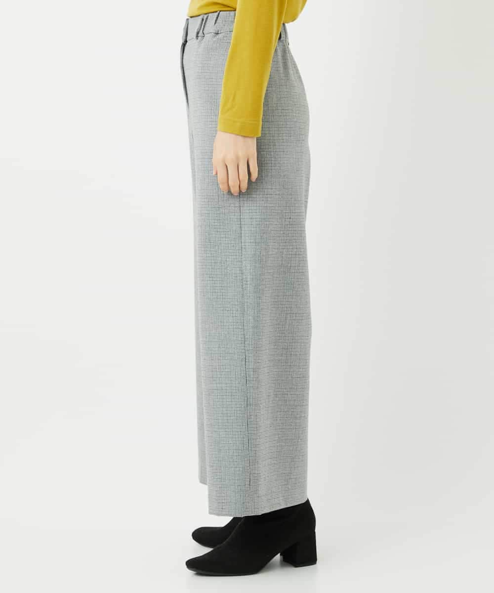 NHLAF84230 GIANNI LO GIUDICE(小さいサイズ)(メゾン ドゥ サンク) ガンクラブチェックワイドストレートパンツ グレー