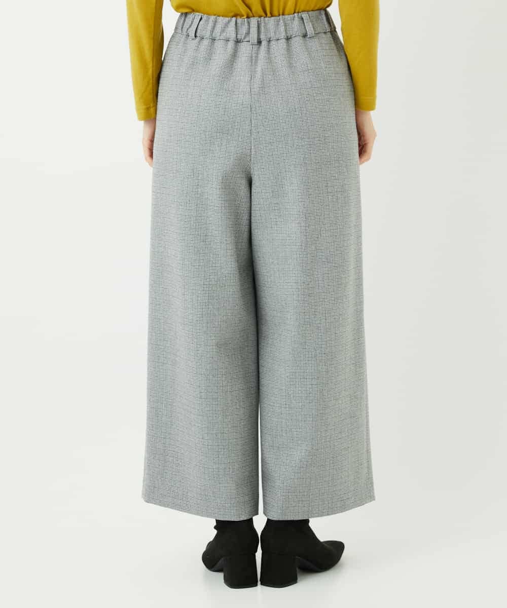 NHLAF84230 GIANNI LO GIUDICE(小さいサイズ)(メゾン ドゥ サンク) ガンクラブチェックワイドストレートパンツ グレー
