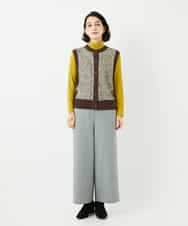 NHLAF84230 GIANNI LO GIUDICE(小さいサイズ)(メゾン ドゥ サンク) ガンクラブチェックワイドストレートパンツ グレー