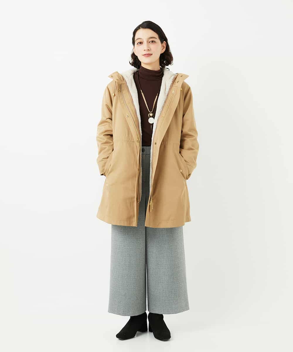 NHLAF84230 GIANNI LO GIUDICE(小さいサイズ)(メゾン ドゥ サンク) ガンクラブチェックワイドストレートパンツ グレー