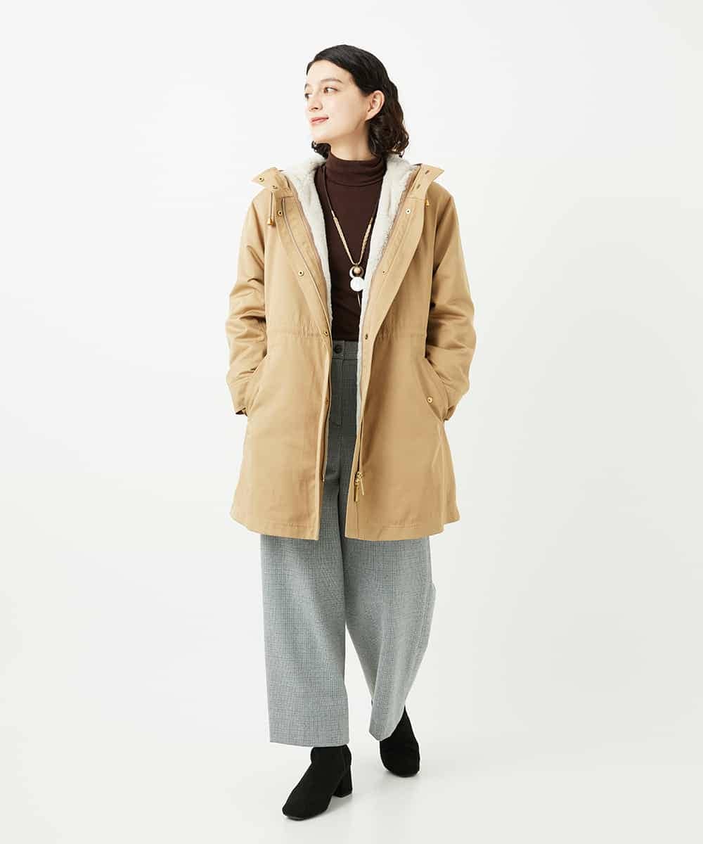 NHLAF84230 GIANNI LO GIUDICE(小さいサイズ)(メゾン ドゥ サンク) ガンクラブチェックワイドストレートパンツ グレー