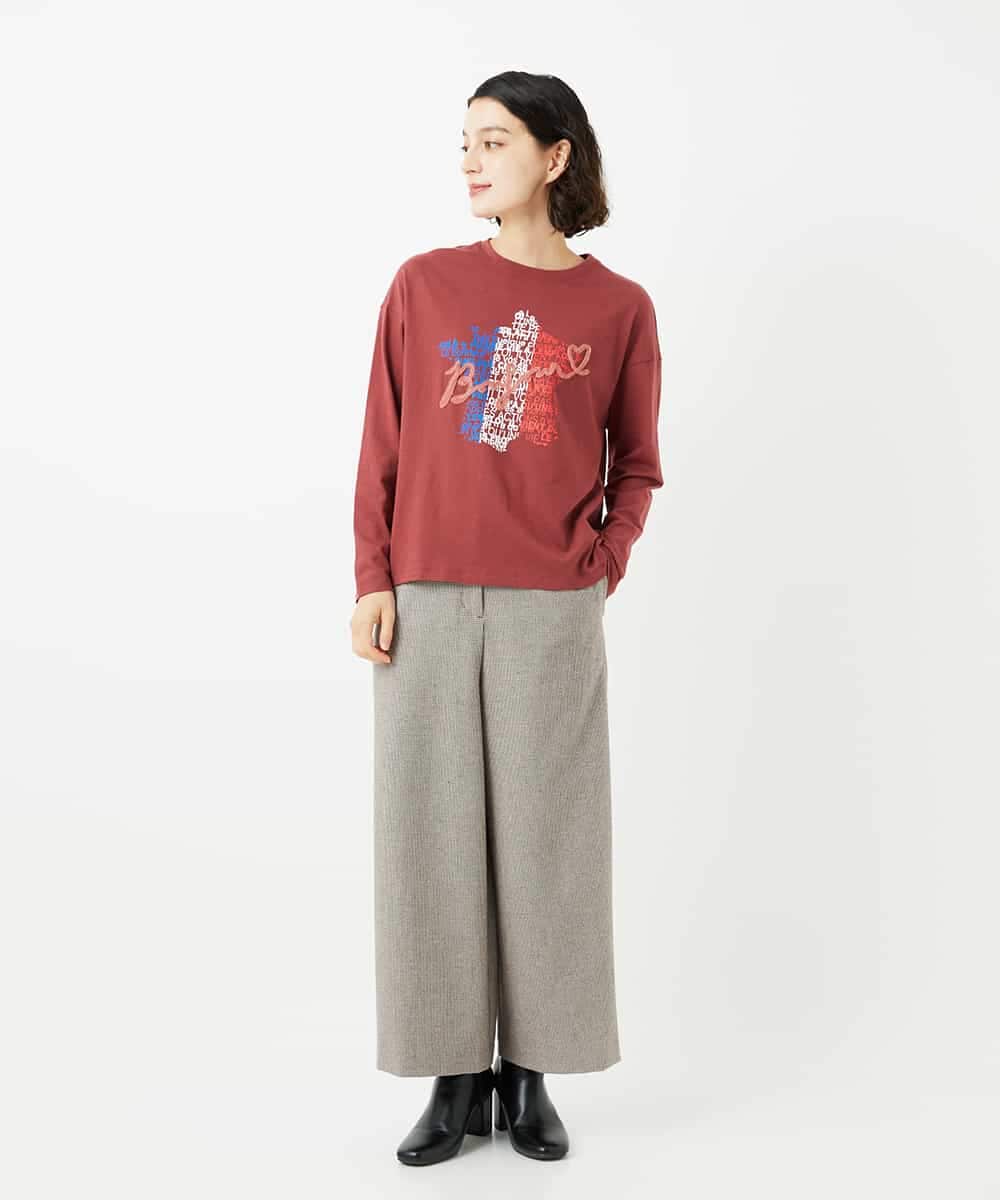 NHLAF84230 GIANNI LO GIUDICE(小さいサイズ)(メゾン ドゥ サンク) ガンクラブチェックワイドストレートパンツ グレー