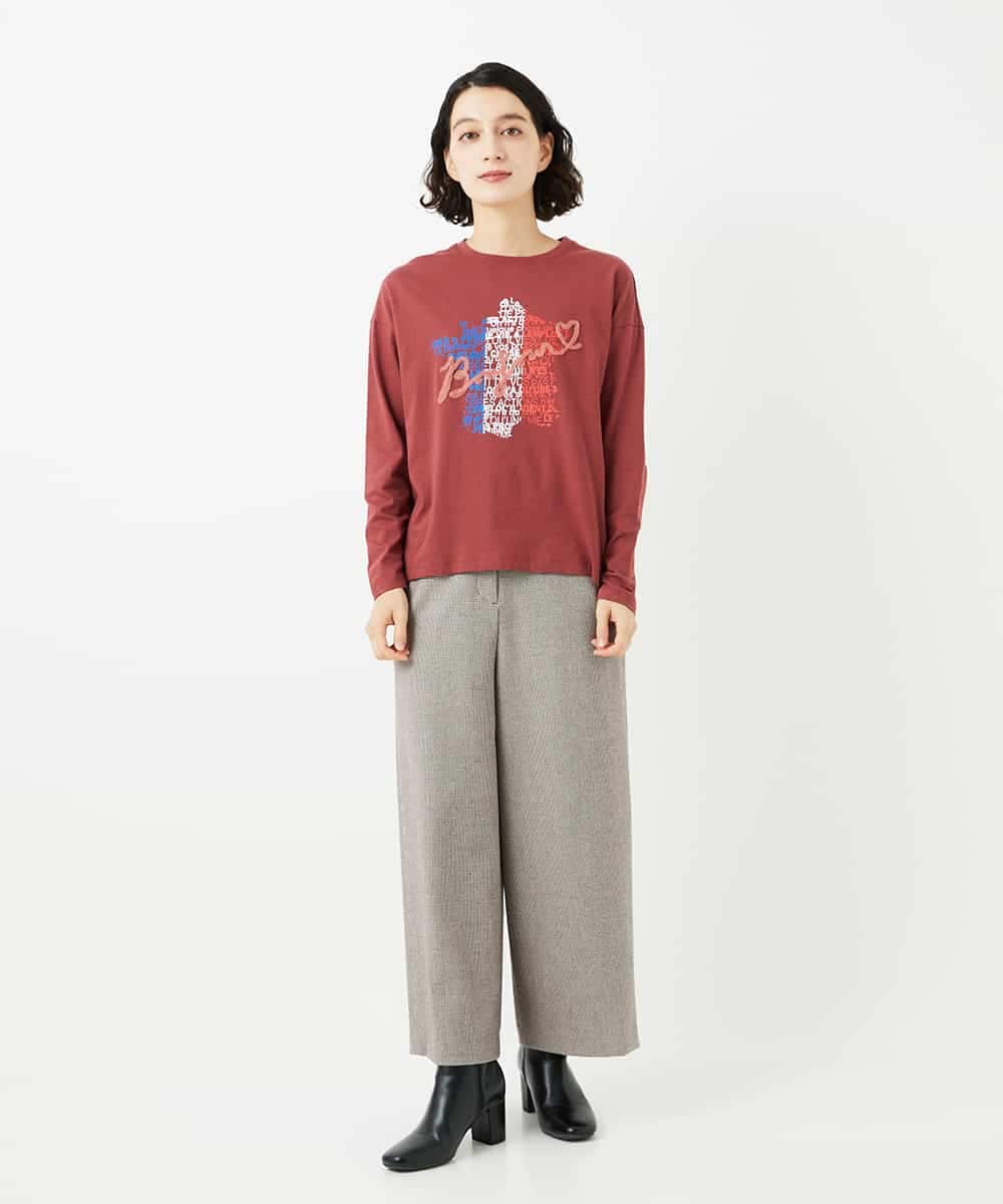 NHLAF84230 GIANNI LO GIUDICE(小さいサイズ)(メゾン ドゥ サンク) ガンクラブチェックワイドストレートパンツ グレー