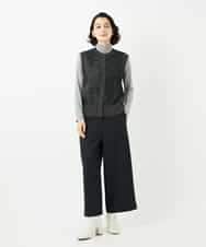 NHLAF84230 GIANNI LO GIUDICE(小さいサイズ)(メゾン ドゥ サンク) ガンクラブチェックワイドストレートパンツ グレー