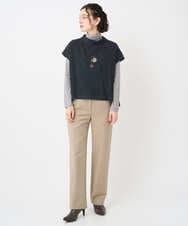 NHLAF85200 GIANNI LO GIUDICE(小さいサイズ)(メゾン ドゥ サンク) [4サイズ展開]ウォッシャブルツイードストレートパンツ ライトグレー